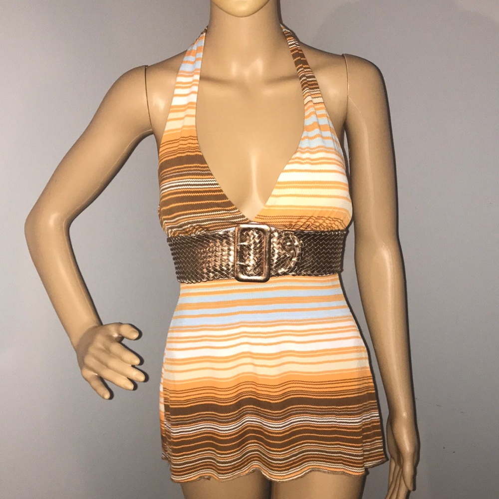 Striped halter top